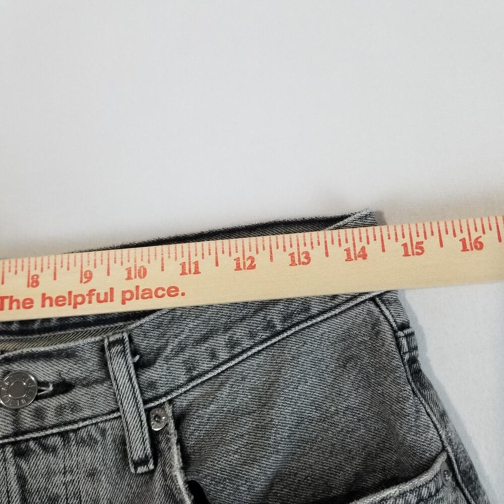 AGOLDE 90s Crop Jeans Womens 27 Gray High Rise Straight Raw Hem Organic - Picture 8 of 11